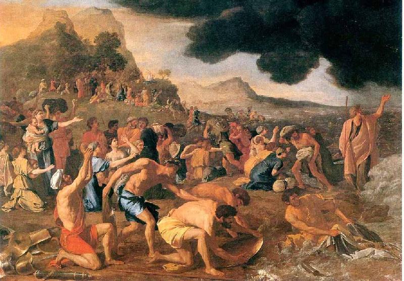Nicolas Poussin Crossing of the Red Sea oil painting picture